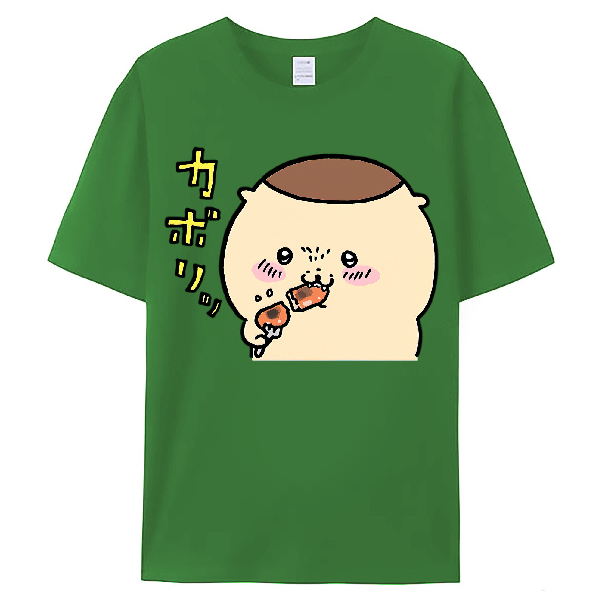 （画像用） ちいかわ くりまんじゅう Chii-kawa kuri manjū レディースカジュアルプリントTシャツ（綿100％）